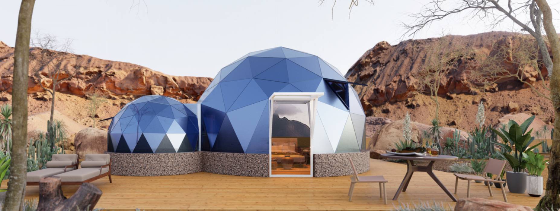 和田县球形智能光伏玻璃星空房